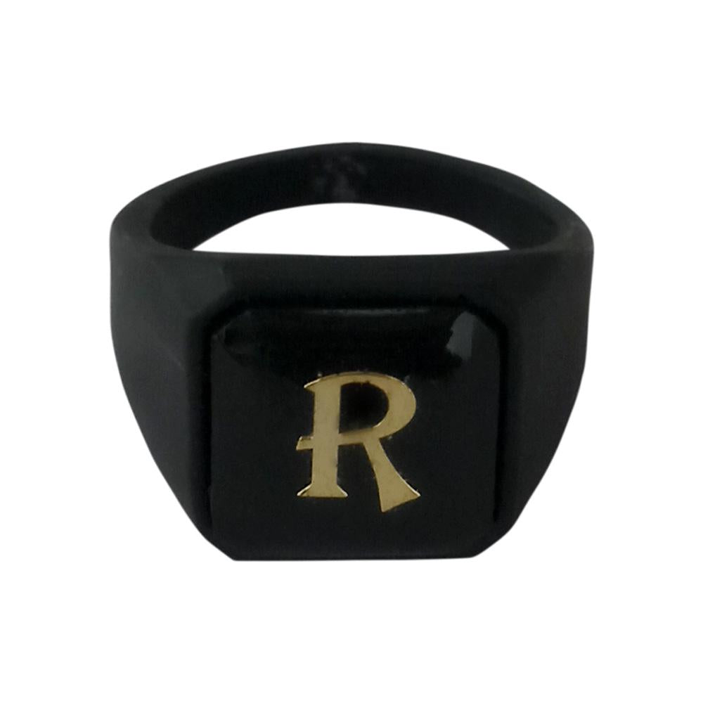 Urbana Alphabet "R" Letter Biker Style Mens Ring -1506512A