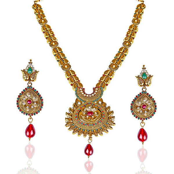 Mithya Gold Plated Austrian Stone Necklace Set