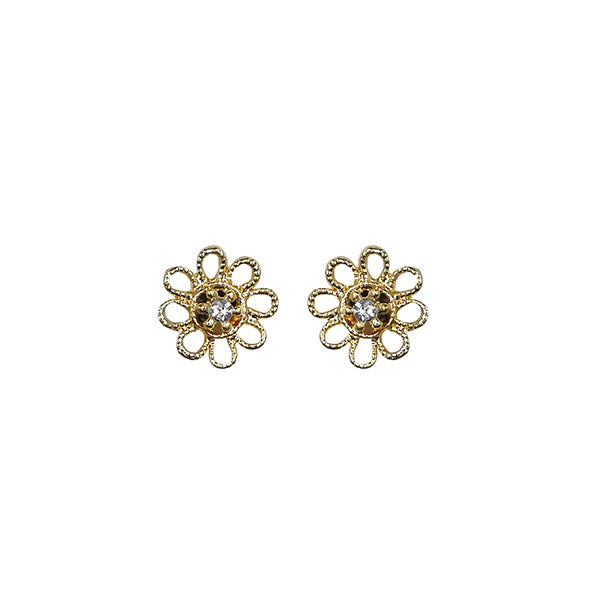 Kriaa Gold Plated Austrian Stone Stud Earrings