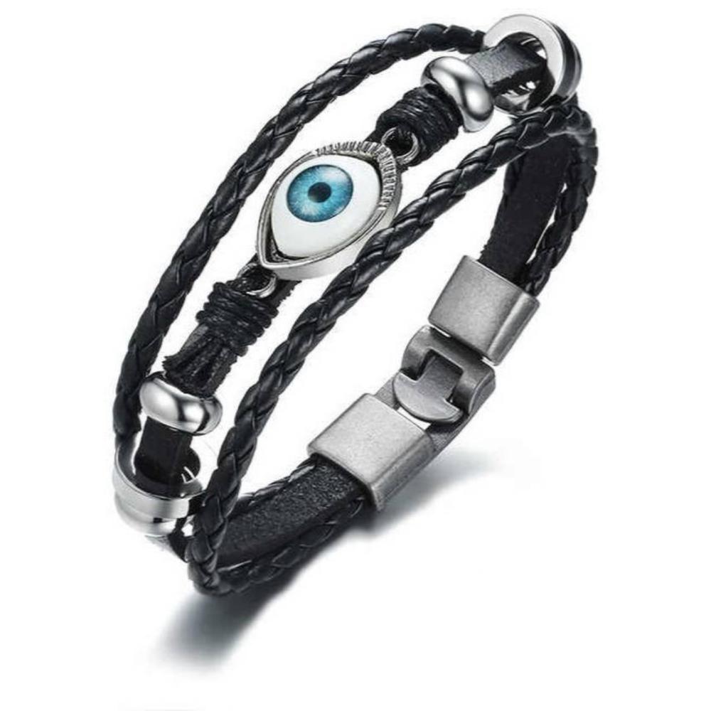 Eveil Eye - Rhodium Plated Men's Bracelet