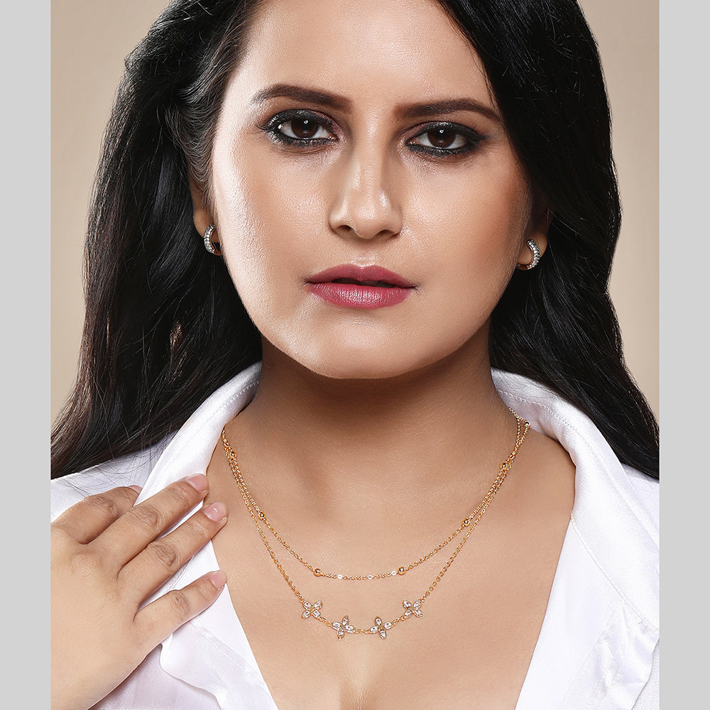 Asmitta Multilayer Stunning Chain Studded With High Quality Stone Secured With Lobster Closure