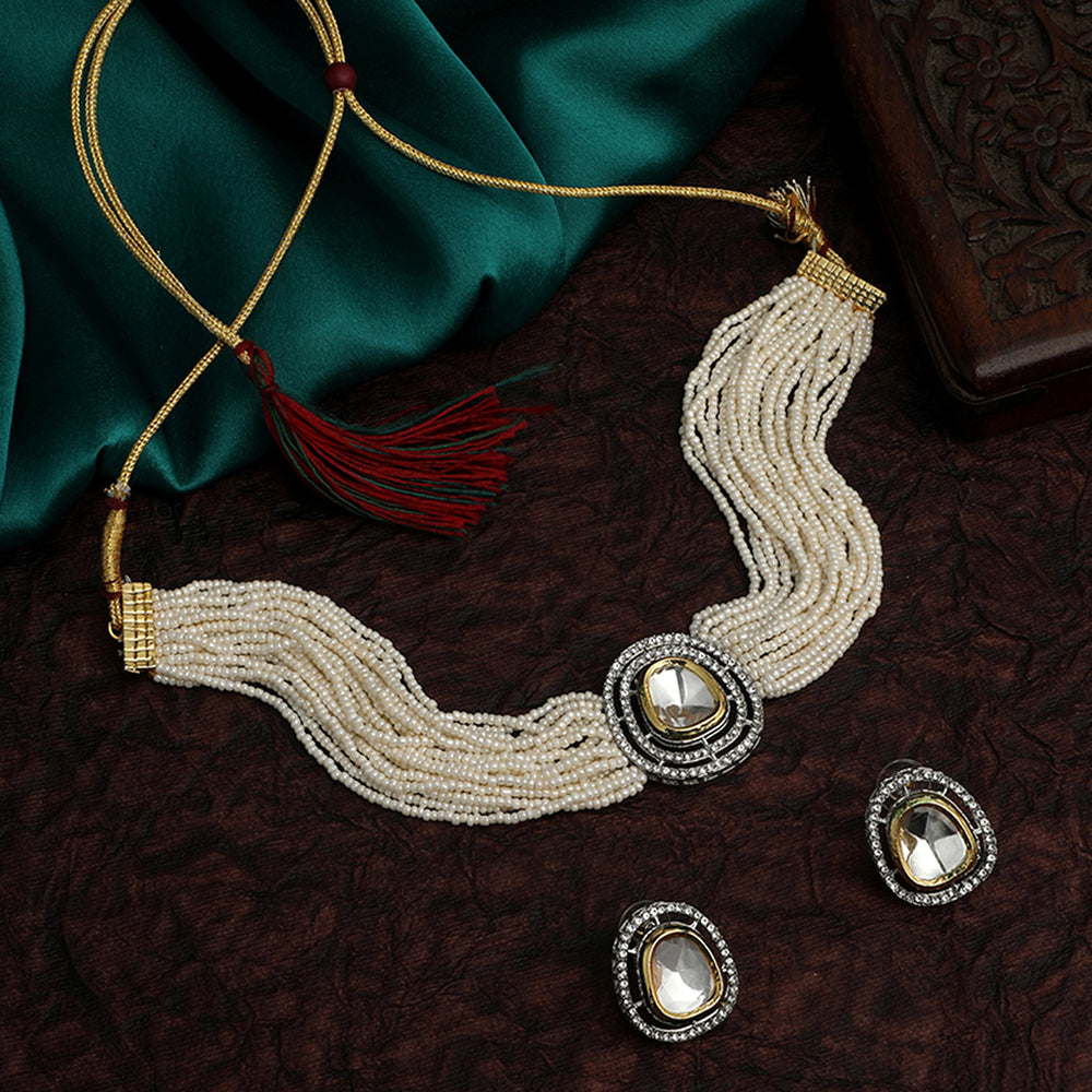 Asmitta Gold Plated Choker Necklace Set