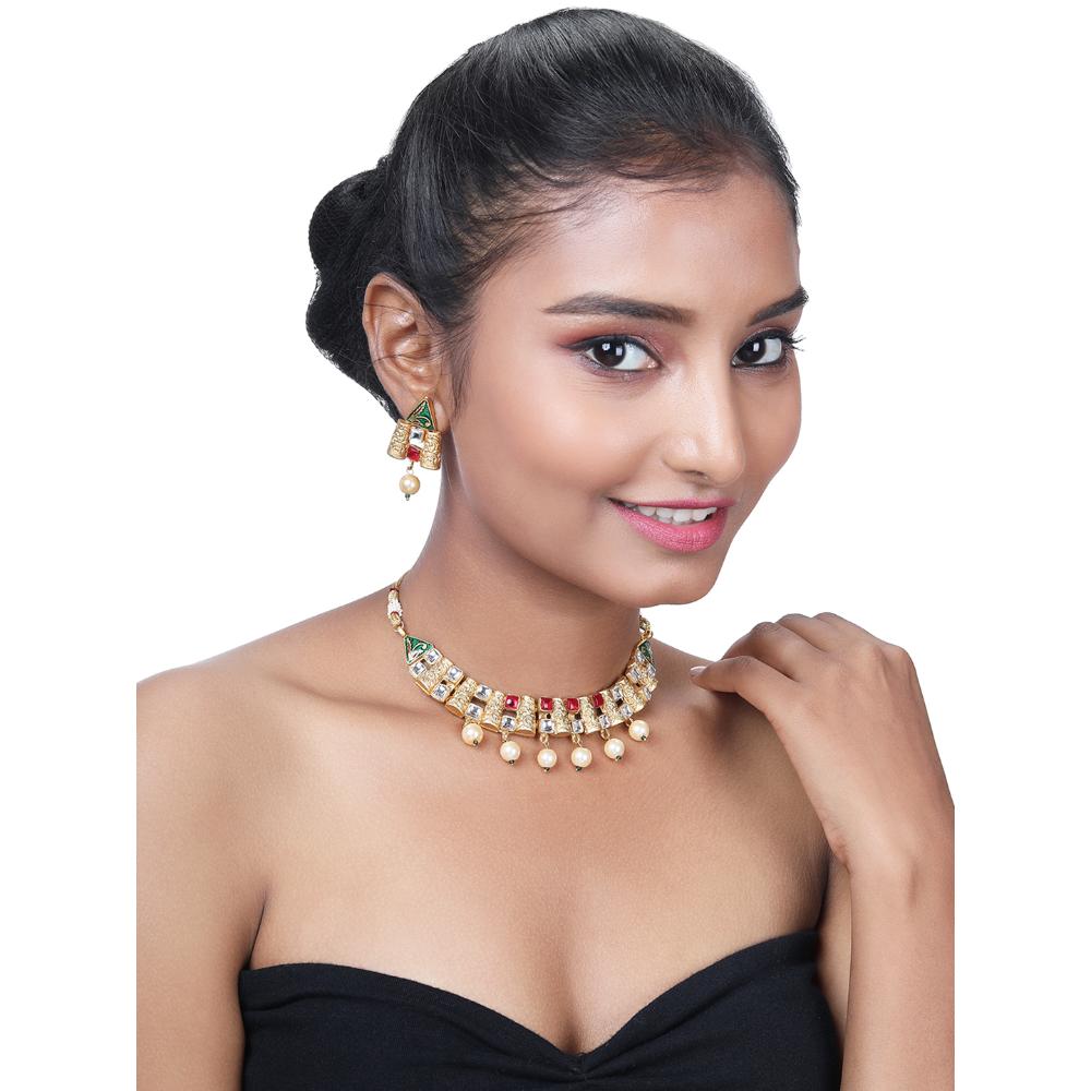 Asmitta Gold Plated Necklace Set