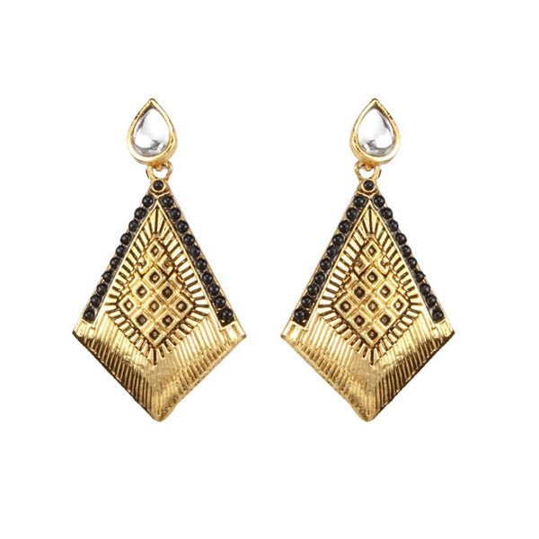 The99Jewel Gold Plated Stone Kundan Dangler Earrings