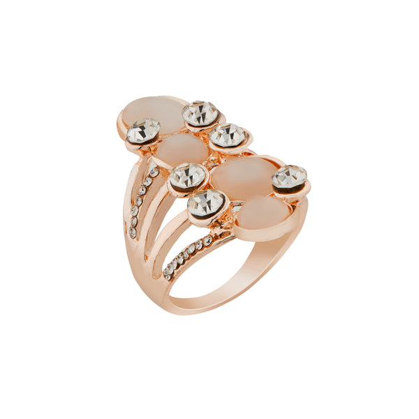 Urthn Stone Rose Gold Plated Ring