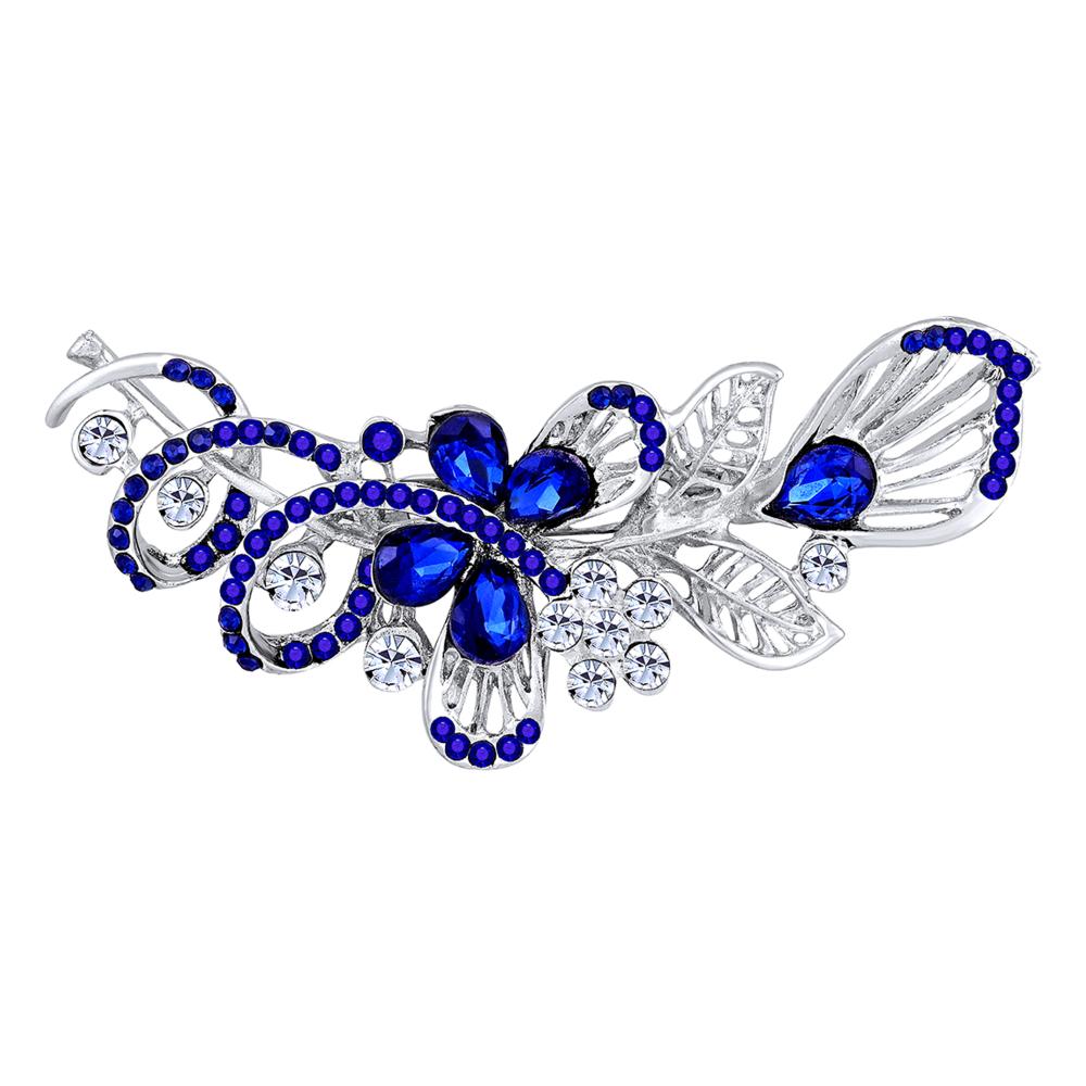 Mahi Glamours Sapphire Blue Saree Pin / Wedding Brooch