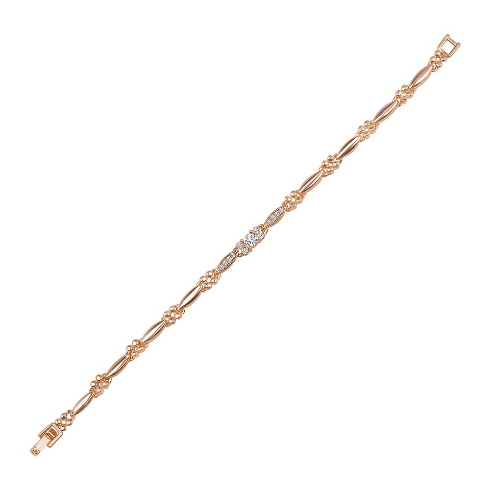Mahi White Crystal Rose Gold Plated Beautiful Bracelet for Women (BR1100454ZWhi)