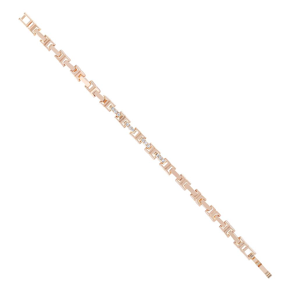 Mahi Rose Gold Plated Ultimate Bracelet with White Crystals for Women (BR1100458Z)