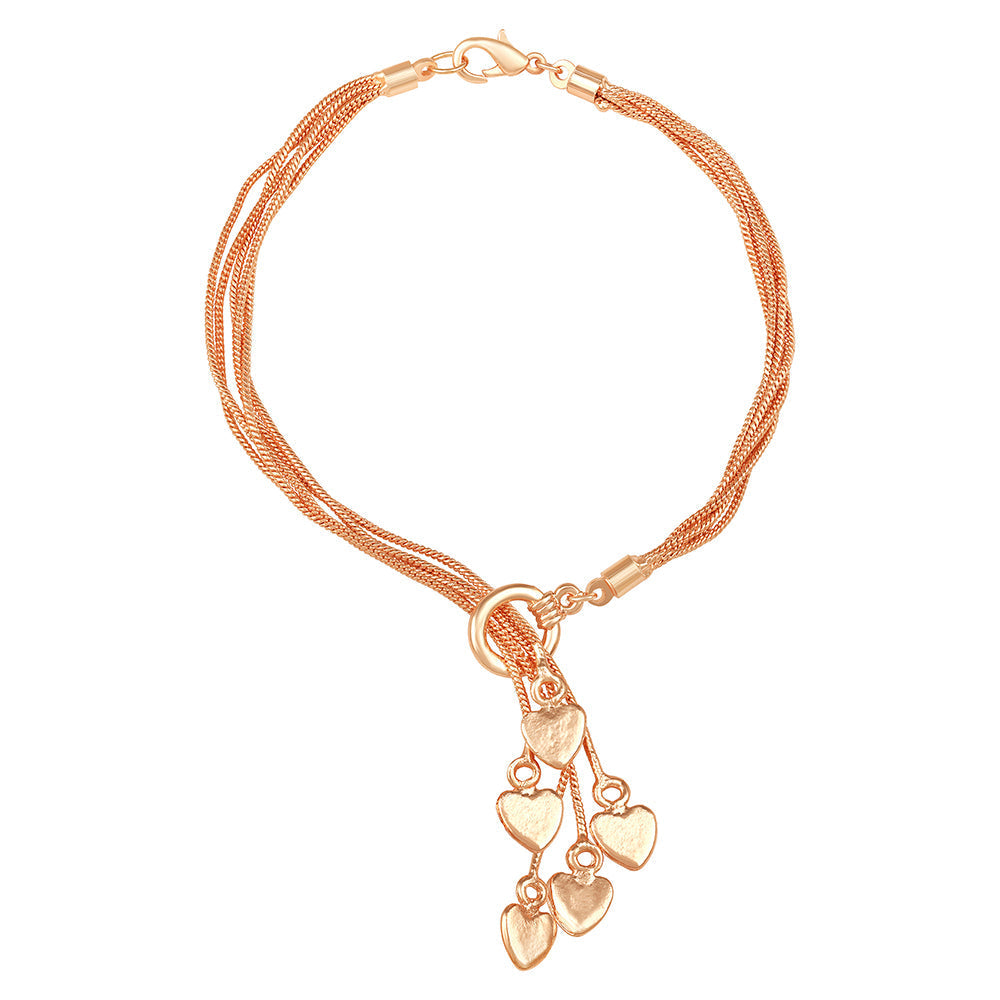 Delicate Stainless Steel Chain Gold Charm Bracelet – Diva Bracelet