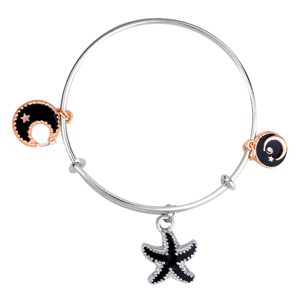 Mahi Moon & Starfish Shaped Enamel Work Charms Kids Bracelets for Girls (BRK1100940M)