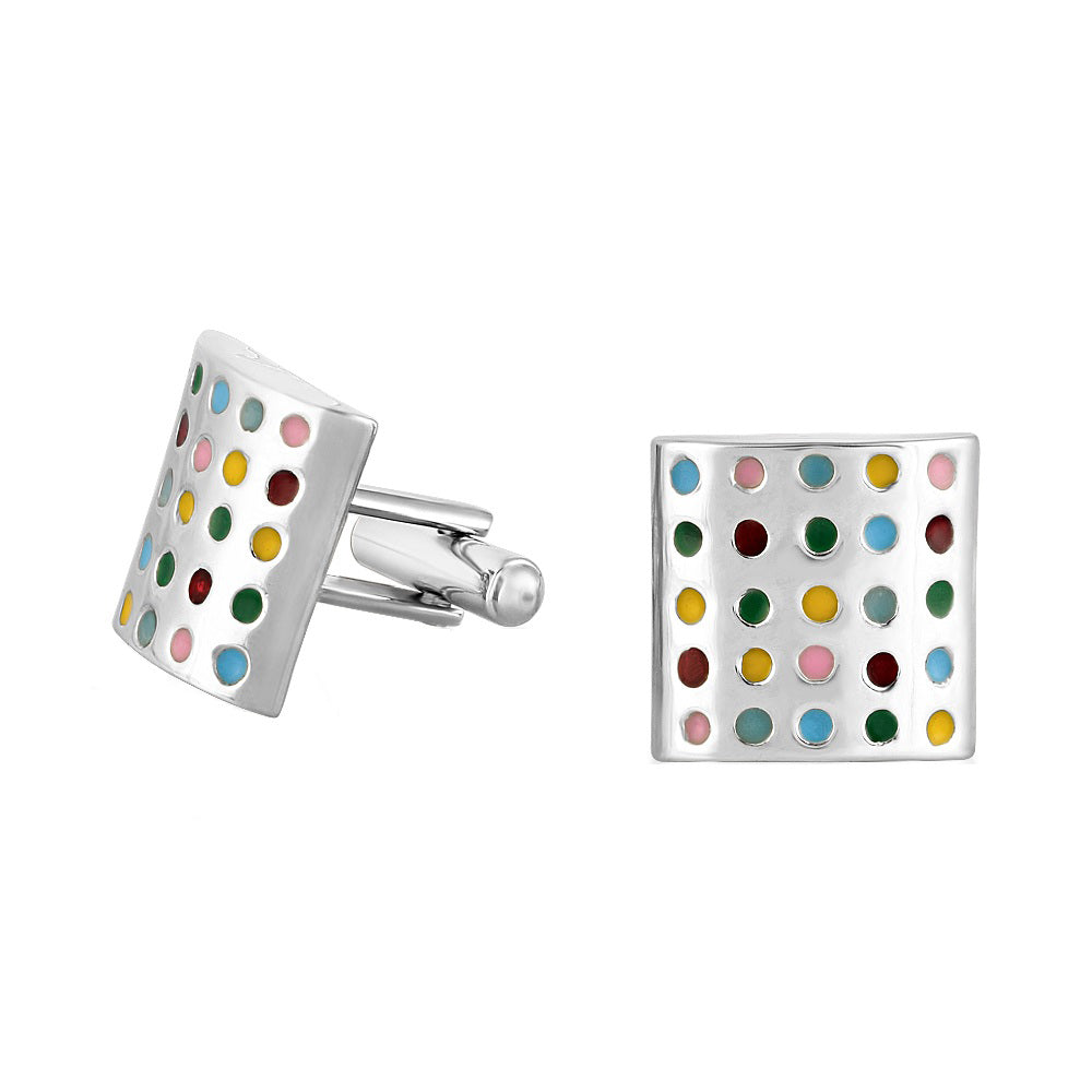 Mahi Rhodium Plated Multicolored Candy Crush