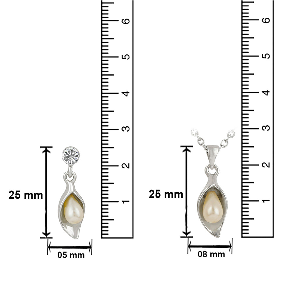 Mahi Combo of Pearl Designer Pendant set, Bracelet and Finger Ring