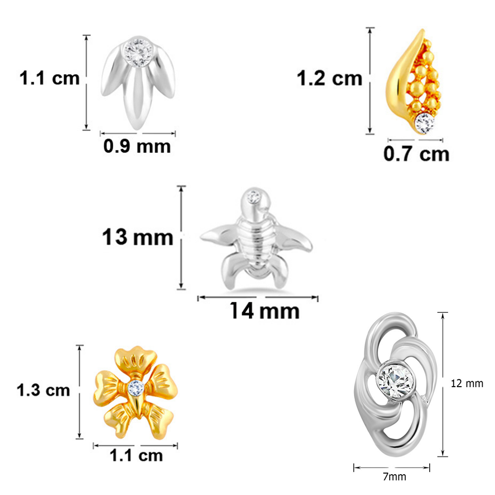 Mahi Combo of 10 Small Stud Earrings for Girls and Women CO1105272M