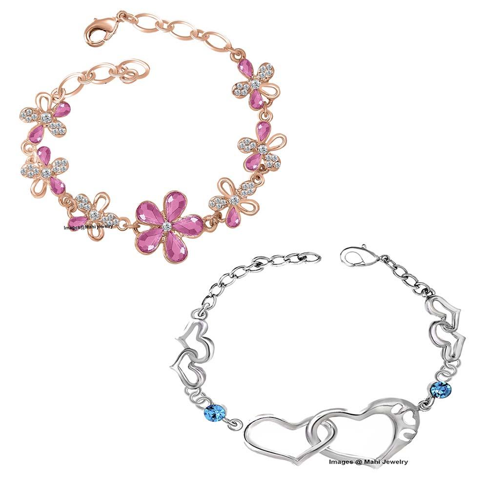 Mahi Dazzling Crystal Bracelets Combo