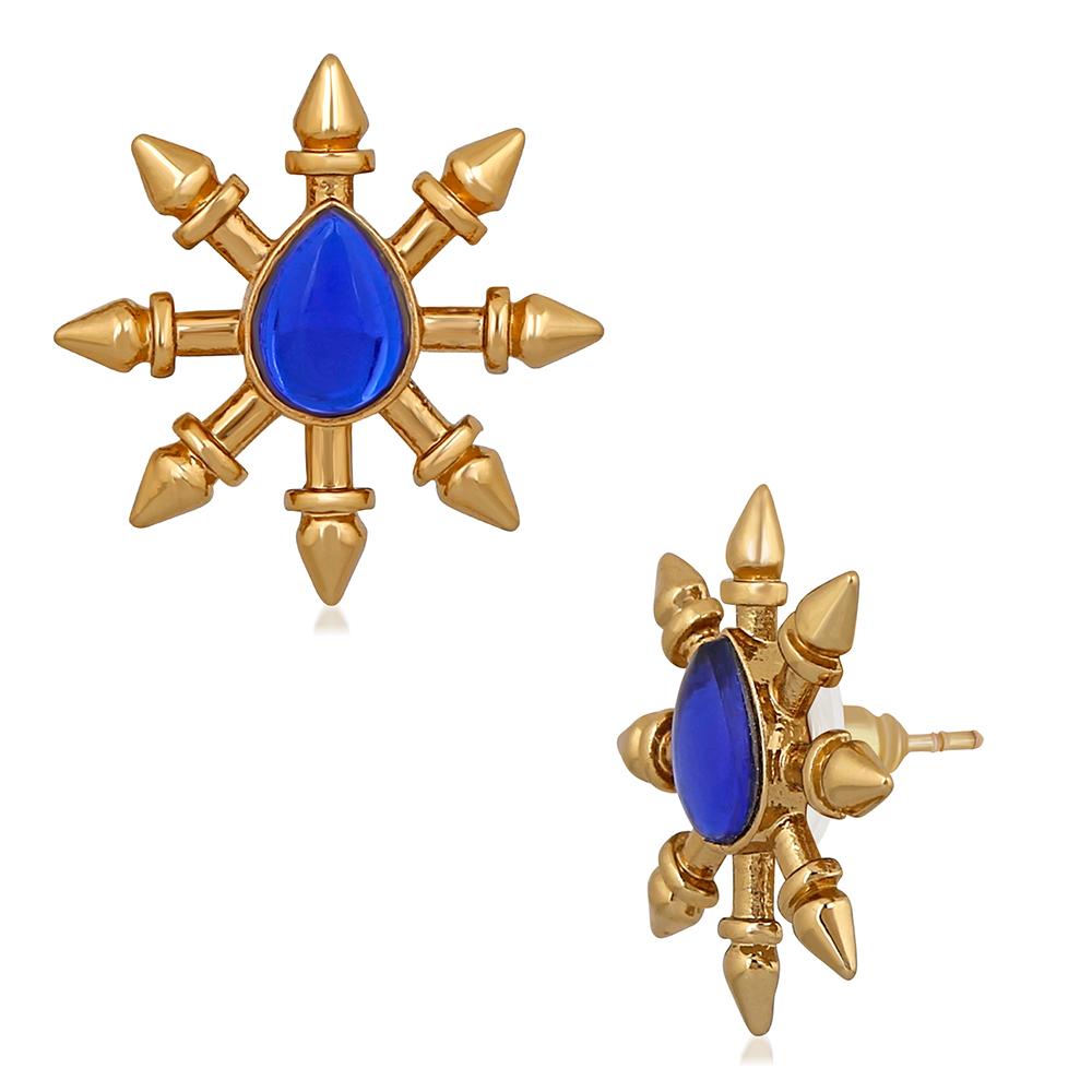 Mahi Gold Plated Exclusive Designer Love Stud Earrings with crystal stones for girls and women
