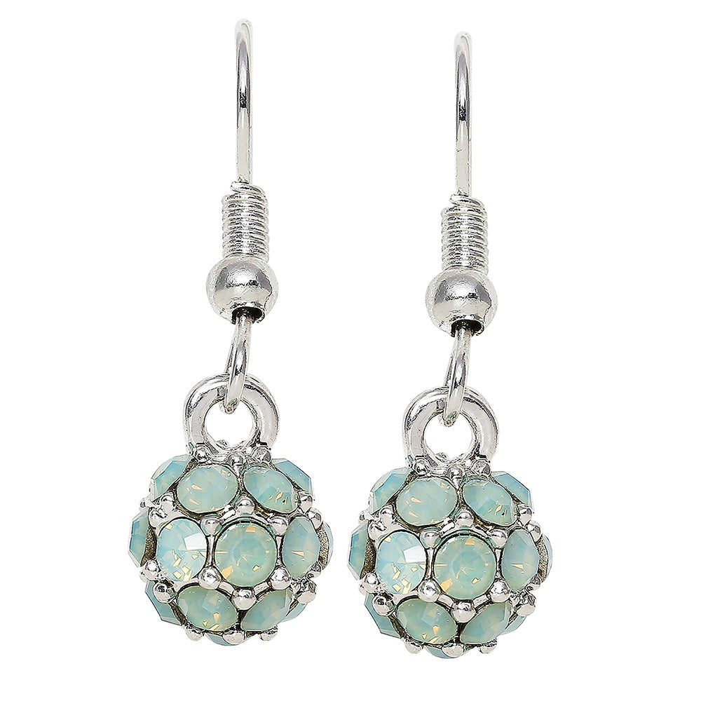 Mahi Royal Sparklers Green Crystals Ball Earrings for Women (ER1109755RGre)