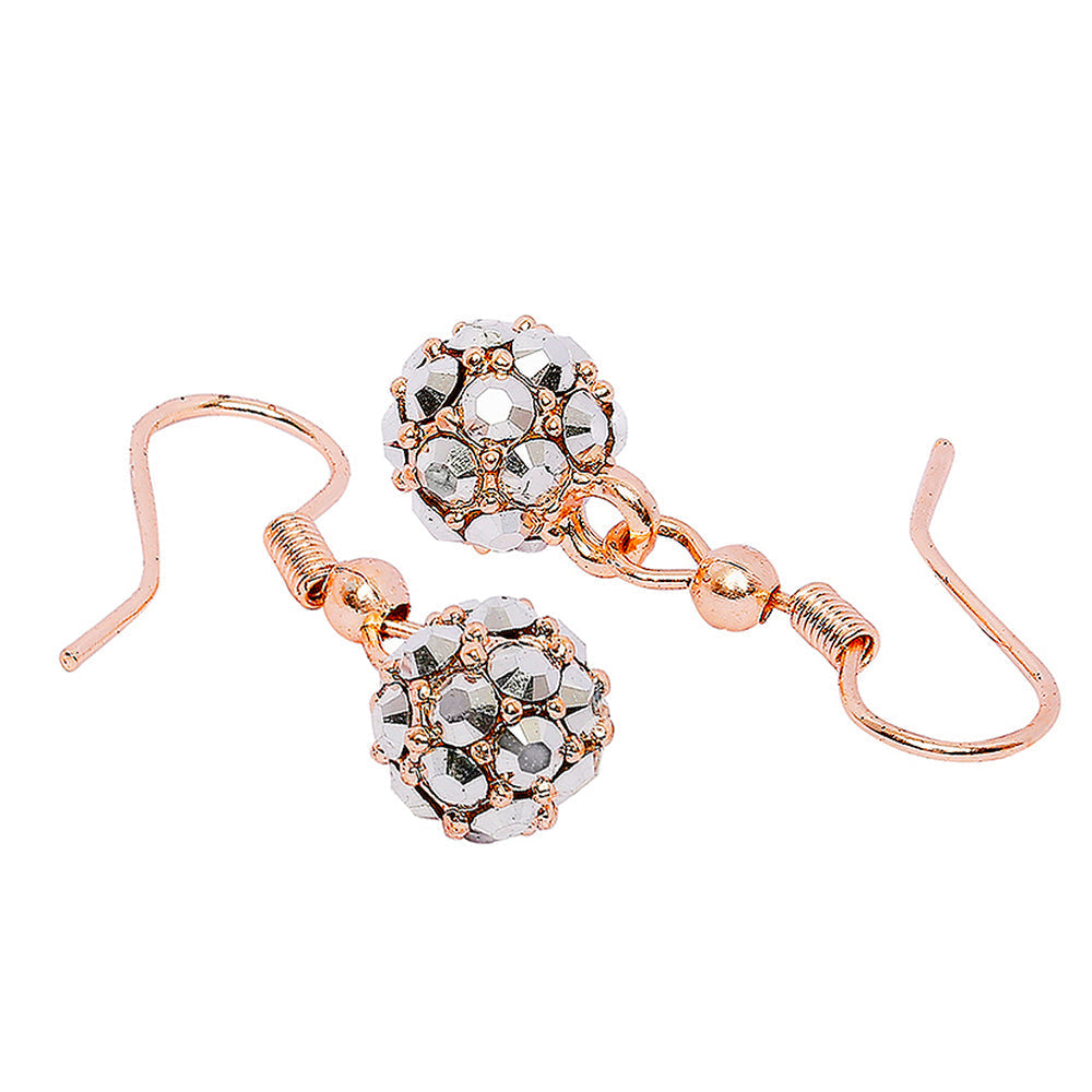 Mahi Royal Sparklers Grey Crystals Ball Earrings for Women (ER1109759ZGry)