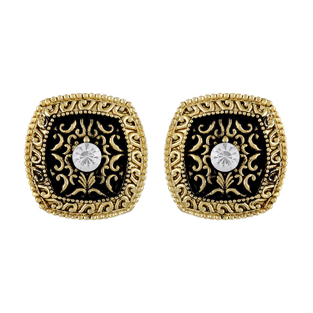 Asmitta Stylish gold plated Gold colour Stud earring