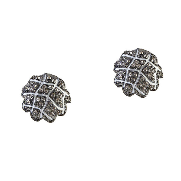The99Jewel Stone Rhodium Plated Stud Earring