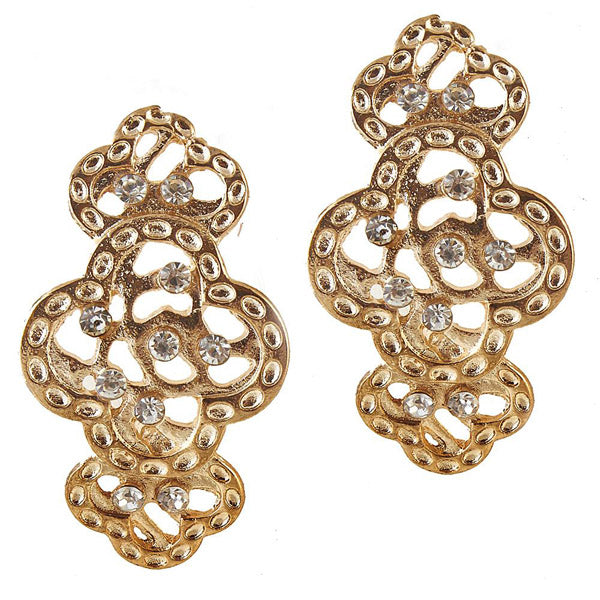 The99Jewel Stone Gold Plated Dangler Earring
