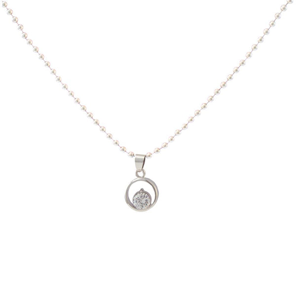 The99Jewel Silver Plated Austrian Stone Chain Pendant