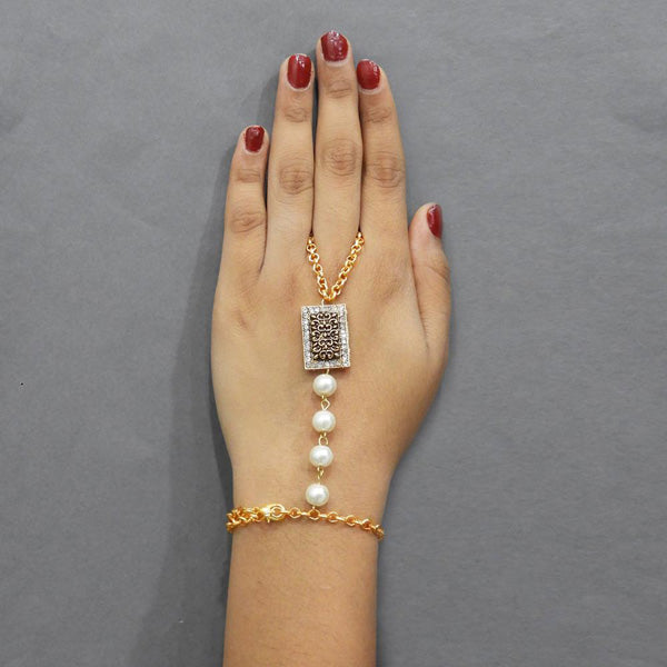 Apurva Pearls Austrian Stone And Pearl Hand Harness