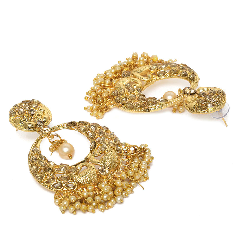 22k Plain Gold Earring JG-1811-1239 – Jewelegance