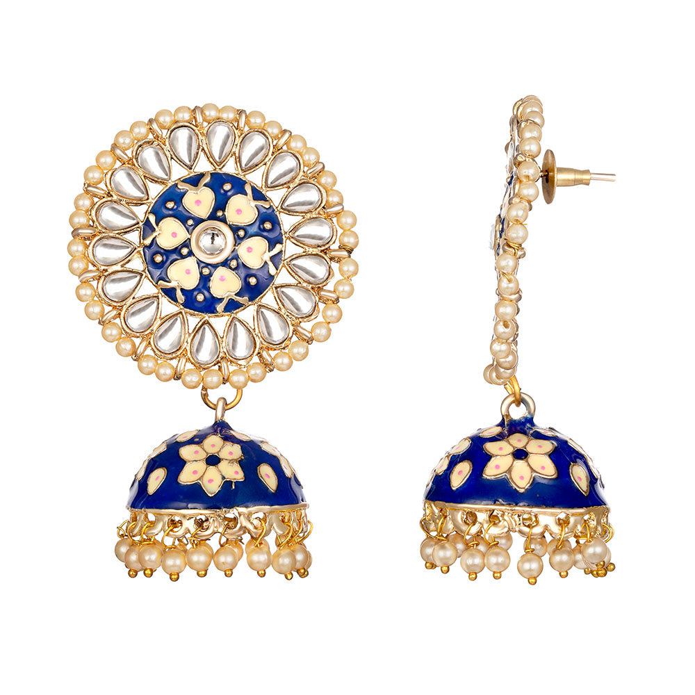 Meena hot sale work jhumka