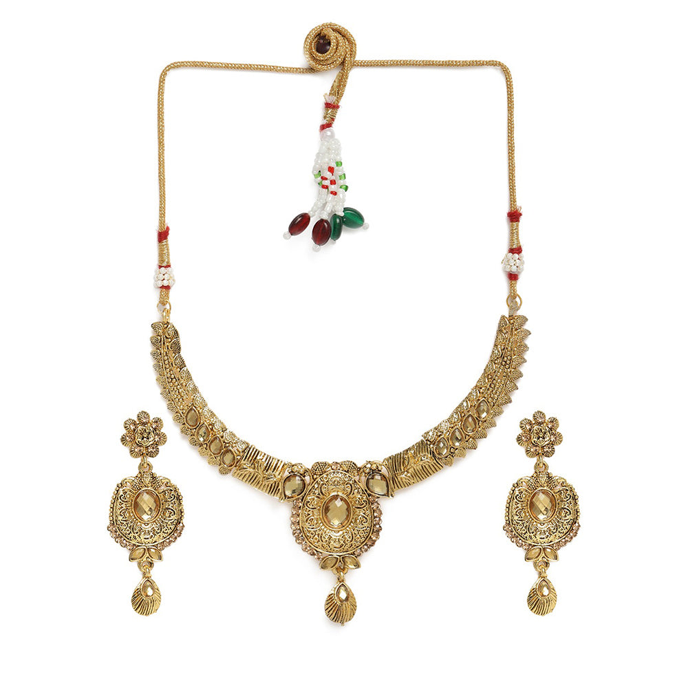 Buy SOHI Gold Plated Party Designer Choker Necklace For Women | Shoppers  Stop