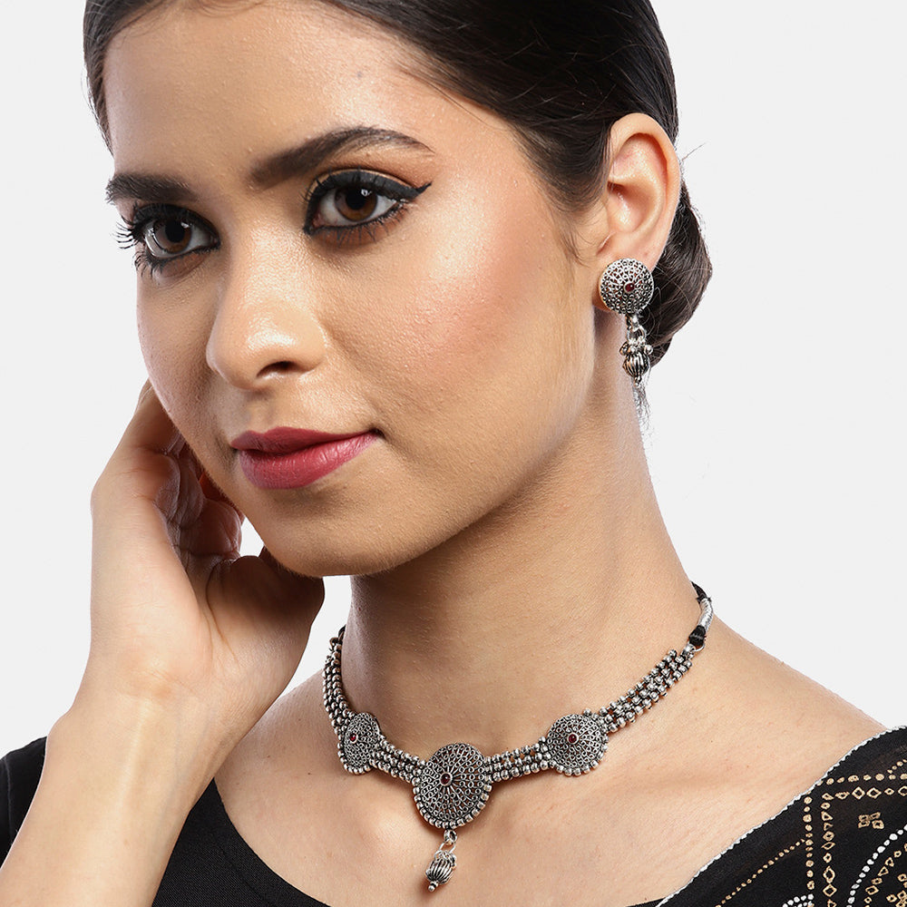 Wonderful Choker Necklace Set With Earring For Women & Girls