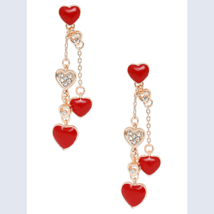 2 Pairs Valentines Day Earrings for Women Red India  Ubuy