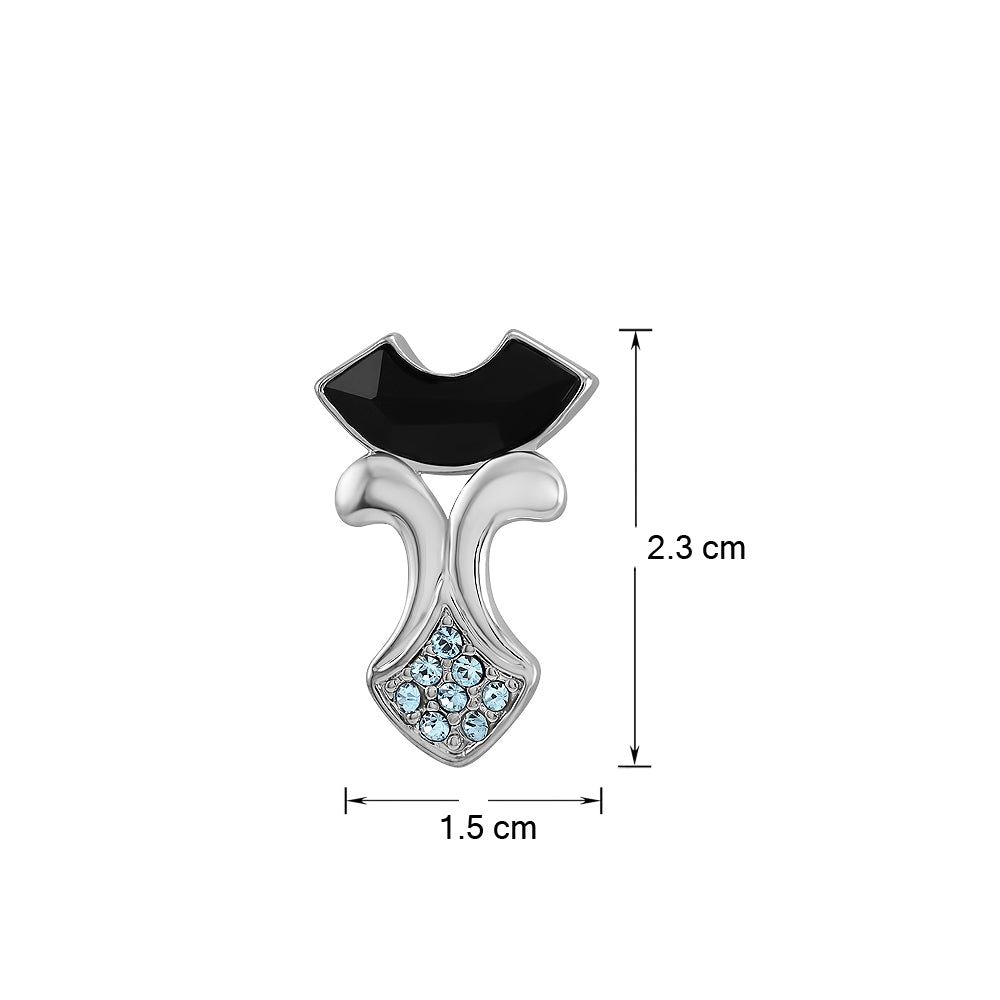 Mahi Rhodium Plated Chic Pendant Set with Swarovski Crystal for Women