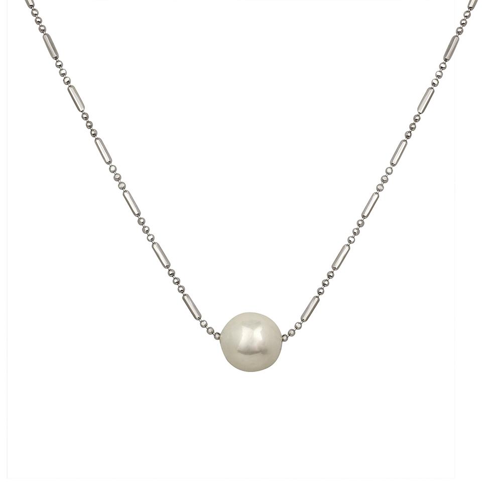 Mahi Artificial Pearl Moon Necklace for Women and Girls (PS1101736R)