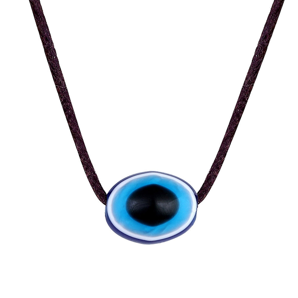 Mahi Evil Eye Unisex Necklace Pendant with Black Rope