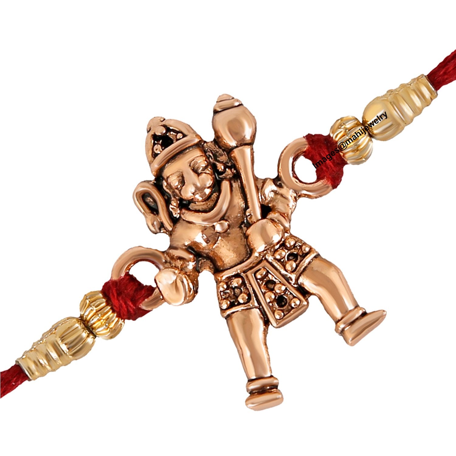 Mahi Rose Gold Plated Jai Hanuman Rakhi (Bracelet) for beloved brothers RA1100604Z