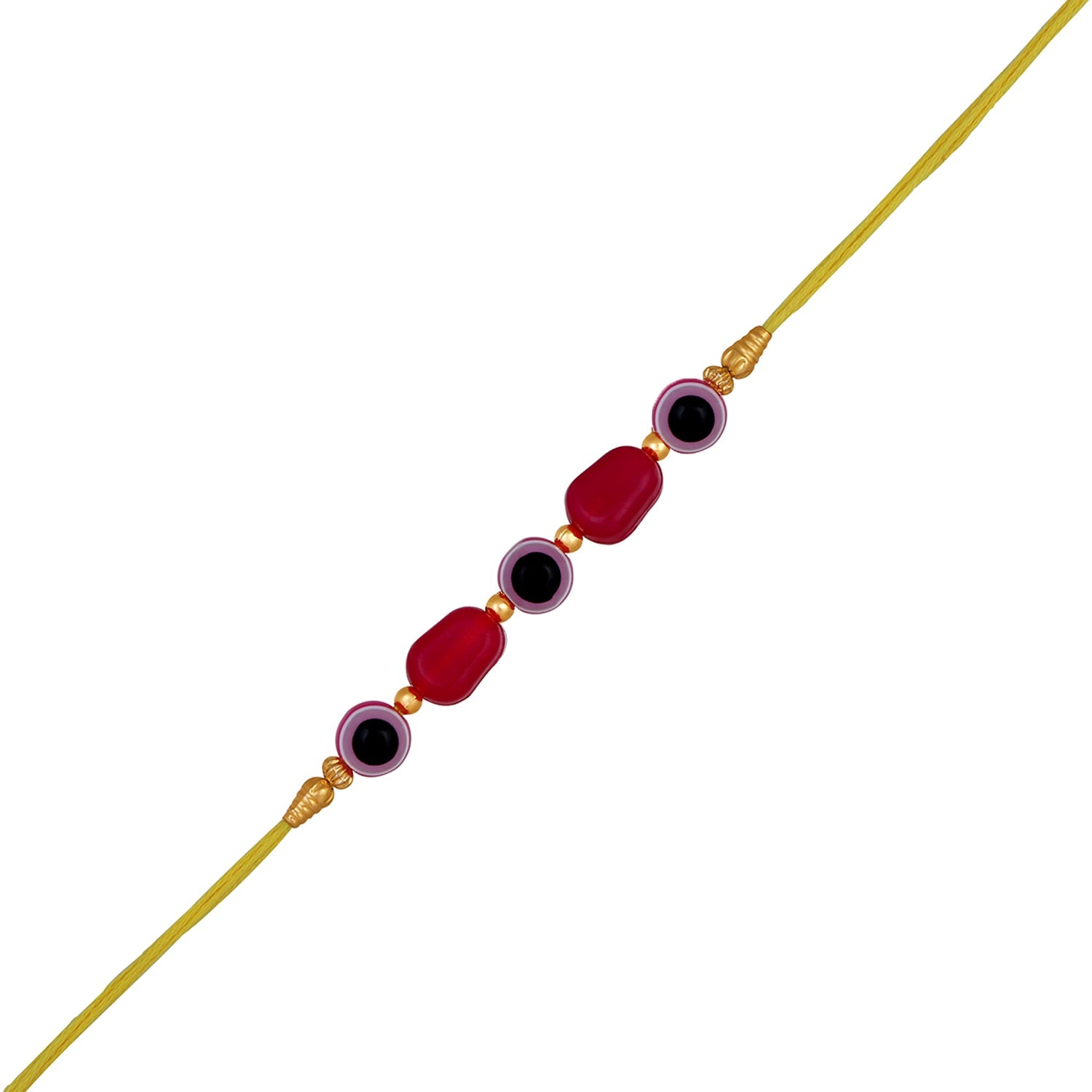 Mahi Gold Plated Auspicious Evil Eye Rakhi for Brother (RA1100720G)