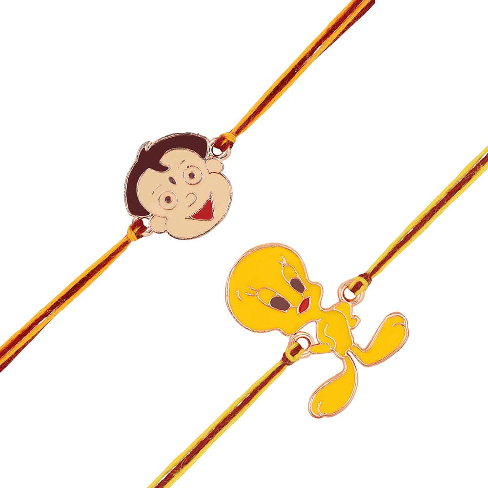 Mahi Combo of Children's Favourite 4 Cartoon Rakhis for Kids (RCO1105378M)