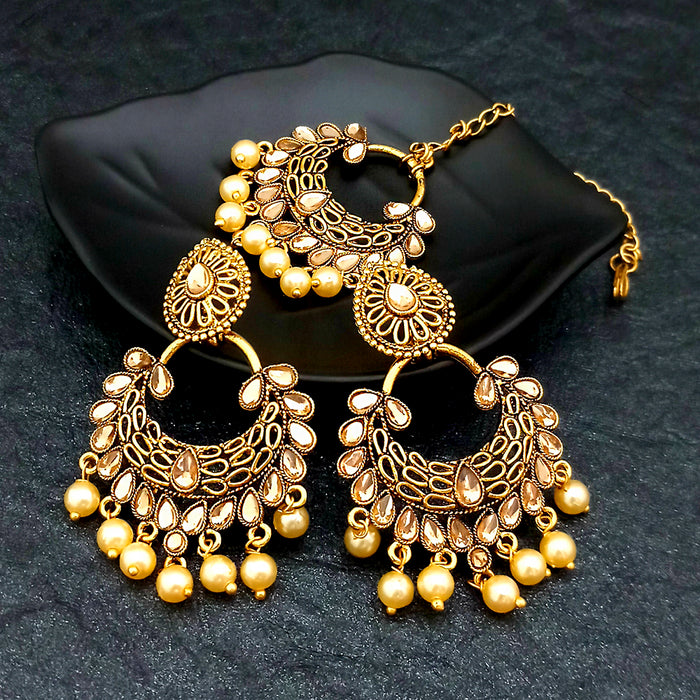 Buy New Model Plain Danglers Earrings Gold Design Artificial Earrings Online
