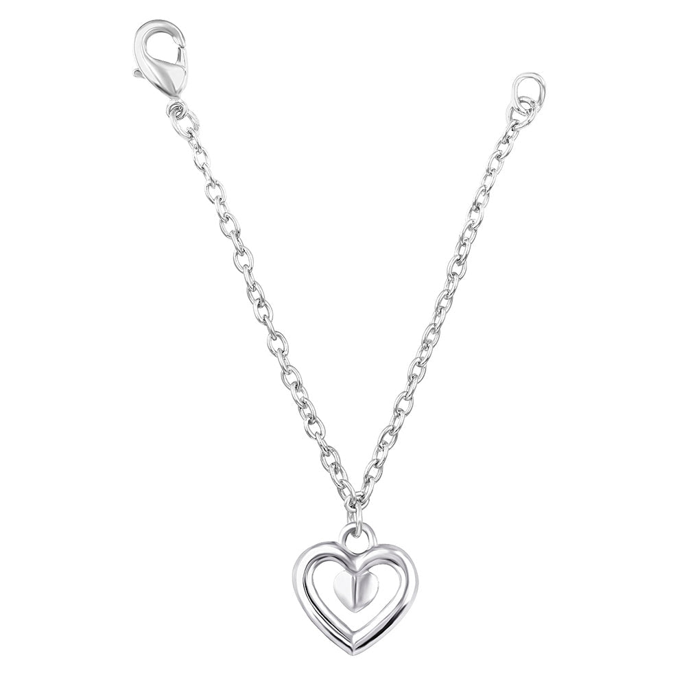 Mahi Dual Heart Shaped Watch Charm Jewellery Accessorries for Women & Girls Jewellery (WC1001010R)