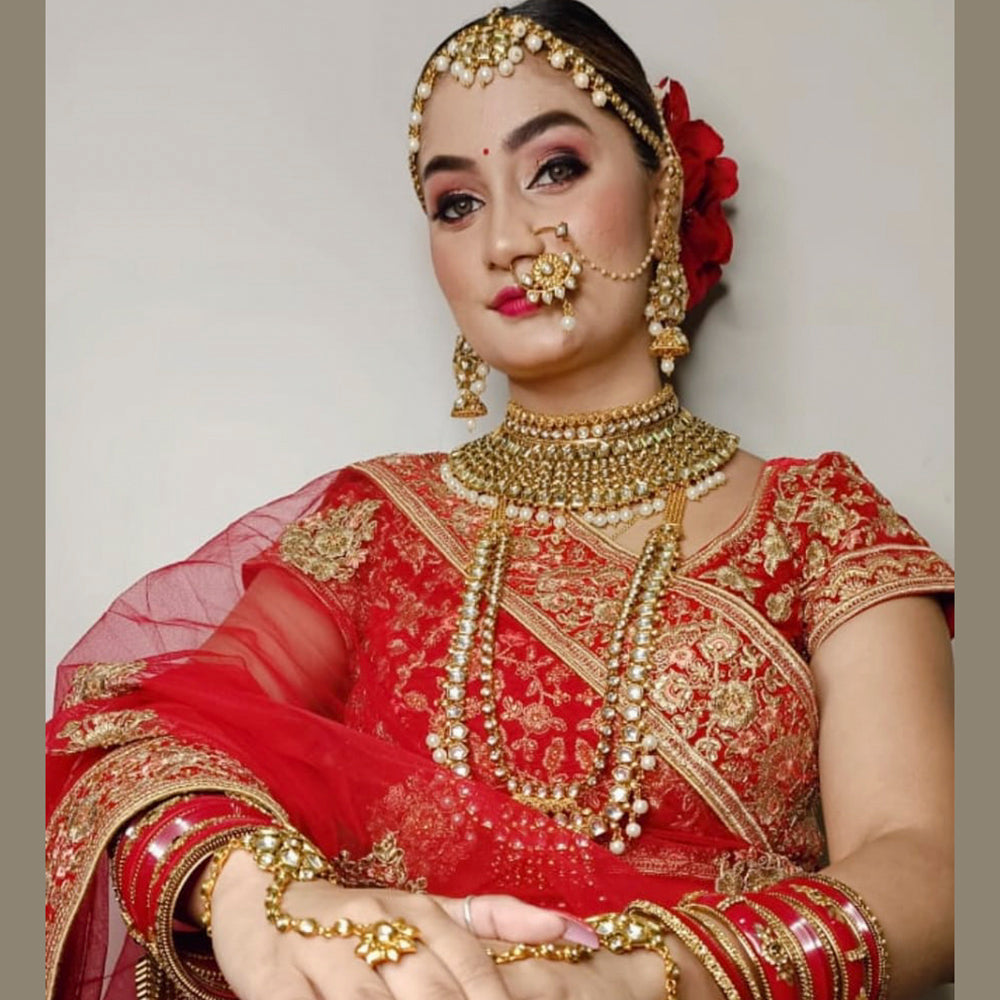 Real Creation AD Kundan Copper Bridal Jewellery Set