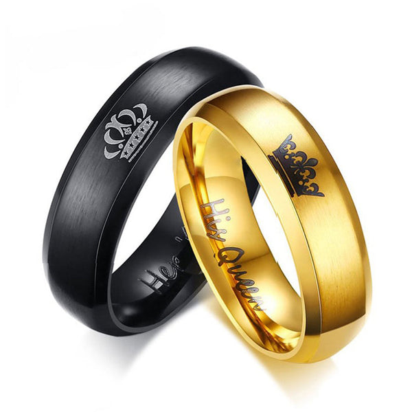 Her king his queen rings gold sale