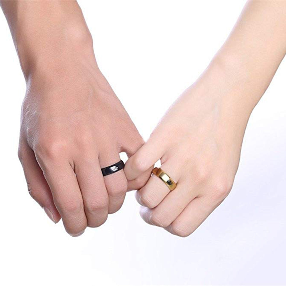 Men's Stainless Steel Ring Couple Ring Fashion Gift Friend - Temu